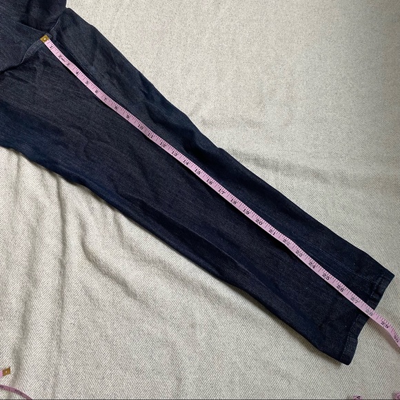 J JILL Embroidered Floral Slim Ankle Jeans Size 8 - Picture 8 of 11